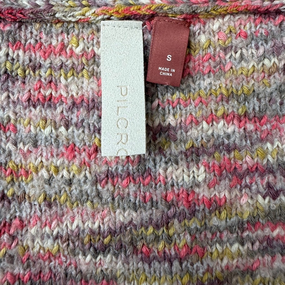 Pilcro‎ Anthropologie Multicolor Marled V-Neck Sweater S Cozy Fall Knit Slouchy - Picture 4 of 9